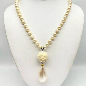 Anne Klein Vintage Pearl Pendant Necklace